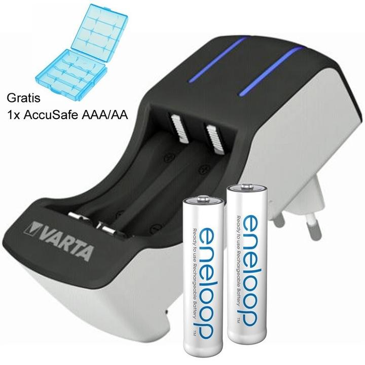 Image du produit Panasonic Chargeur Eneloop Micro AAA et Varta 2-4x avec AccuSafe (2 pcs, AAA, 800 mAh, Piles rechargeables + chargeur)