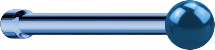 Actual product image Star Piercing Nasenstecker gerade dunkelblau mit Kugel (without brass, Surgical steel 316L)