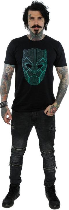 Actual product image Mens Black Panther Tribal Mask T-Shirt (XXL)