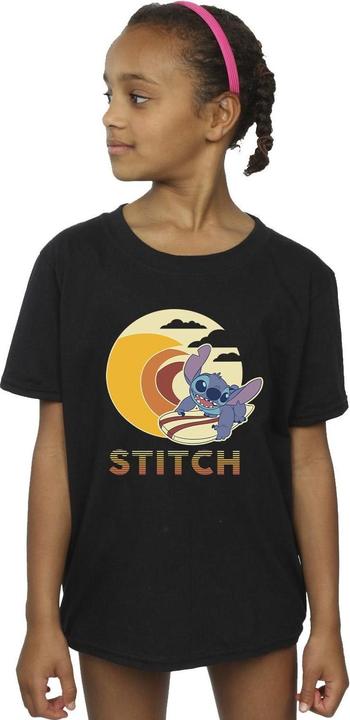Actual product image Disney Girls Lilo & Stitch Summer Waves Cotton T-Shirt (152, 158)
