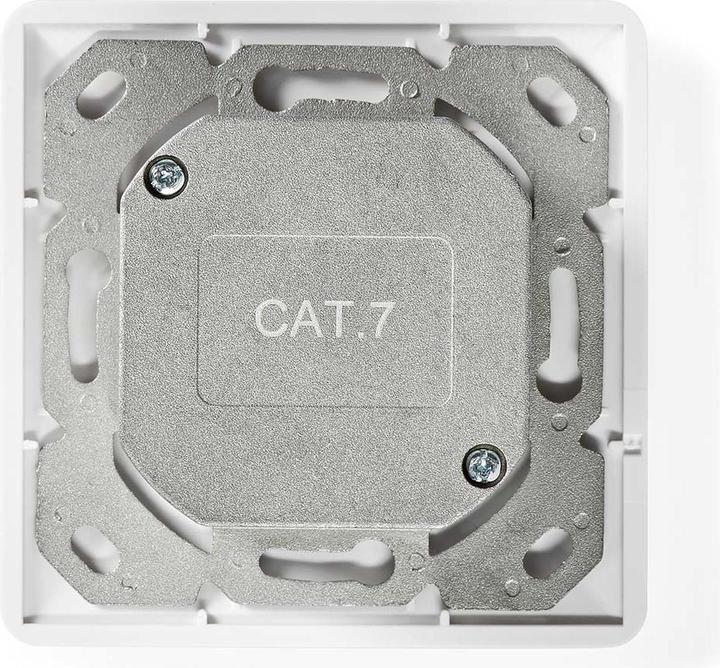 Produktbild Nedis Netzwerk-Wanddose | Unterputz | 2-Port port(s) | CAT7 | Gerade | Buchse | Vergoldet | PVC | El