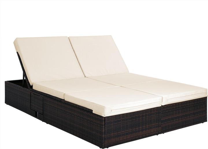 Produktbild Deuba Poly Rattan Gartenliege (196 cm)