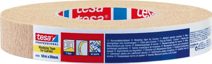 Actual product image tesa Crepe tape krepp® 4319 heavily creped light brown length 50 m width 19 mm (19 mm)