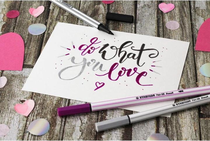 Produktbild STABILO Pen 68 brush Premium-Filzstift (Sortiert, 15 x)
