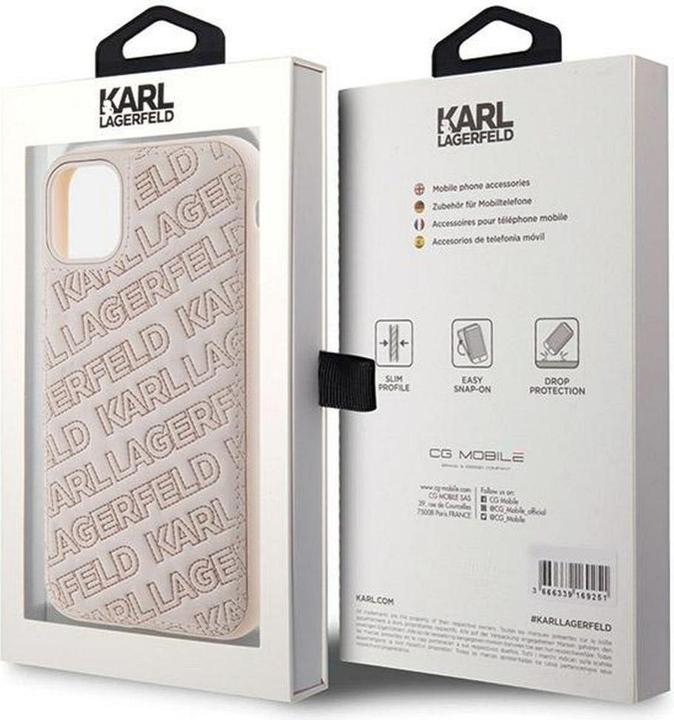 Actual product image Karl Lagerfeld KLHCN61PQKPMP iPhone 11 / Xr 6.1" różowy/pink hardcase Quilted K Pattern (Apple iPhone XR, Apple iPhone 11)