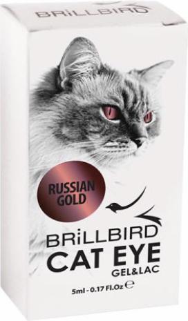 Produktbild BrillBird Cat Eye Gel&Lac “Russian Gold” – 5ml (Gel-Effekt Nagellack)