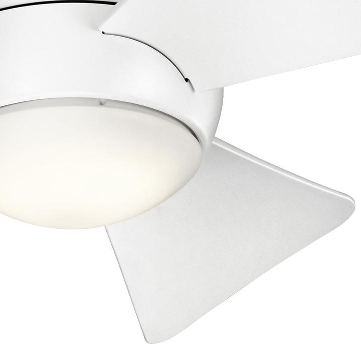 Actual product image Elstead Lighting Sola silent ceiling fan with LED light Ø86cm + remote control matt white (38 dB)