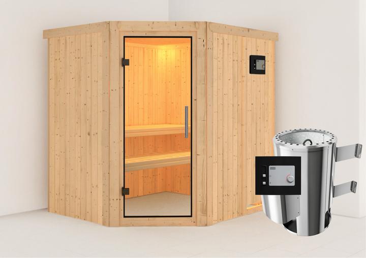 Actual product image Karibu Lilja without roof rim (Plug & Play 3.6 KW external control)