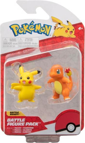 Actual product image Jazwares POKEMON - BATTLE FIGURE 2 PK CHARMANDER AND PIKACHU - (PKW2852)