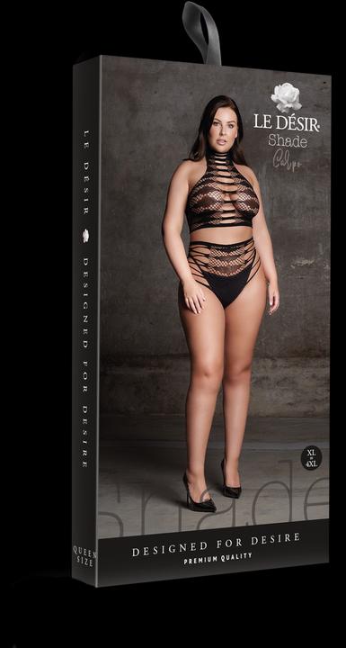 Productafbeelding Le Désir Carpo XLVI - Tweedelig met coltrui, croptop en panty - Plus Size (Eén maat voor iedereen)