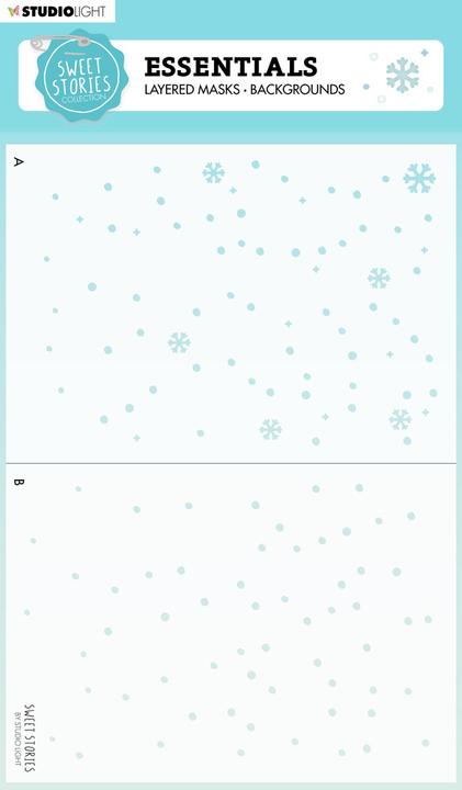 Actual product image Studio Light | Sweet Stories Mask Stencil Background snowfall