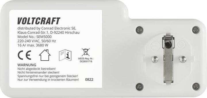 Immagine prodotto Voltcraft SEM5000 Contatore dei costi energetici Previsione dei costi Funzione di allarme Tariffa elettrica