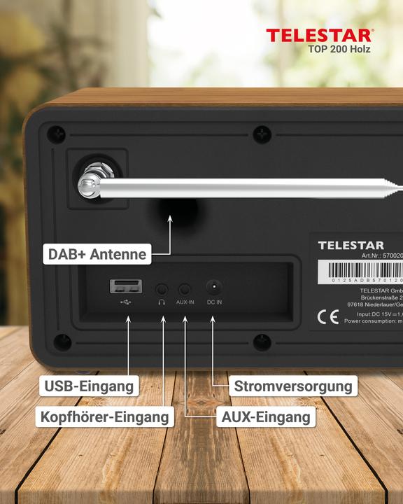 Immagine prodotto Telestar TOP 200 (Web radio, DAB, FM, Bluetooth, WiFi)