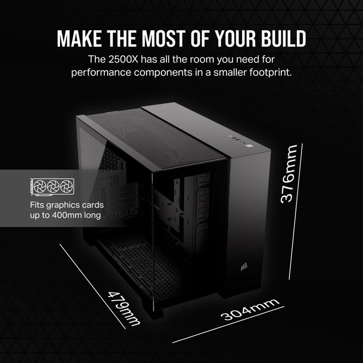 Actual product image Corsair 2500X (mATX, Mini-ITX)
