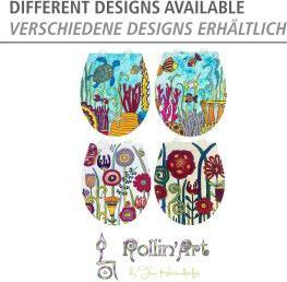 Productafbeelding Wenko WC-zitting met soft-close mechanisme Blossom Rollin "Art veelkleurig