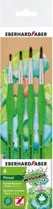 Actual product image Faber-Castell EBERHARD FABER Green Winner Brush Set 4 pieces