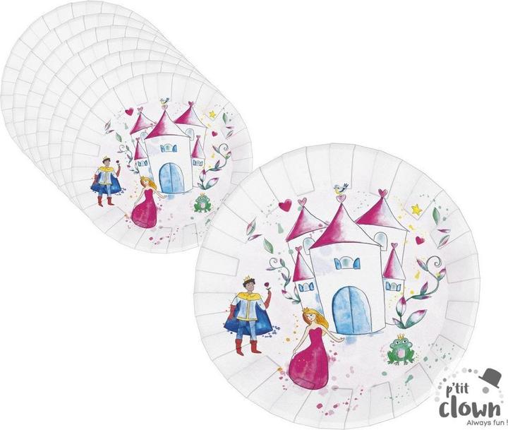 Actual product image P'tit Clown Party Plate Princess Princess for a day (8 x)
