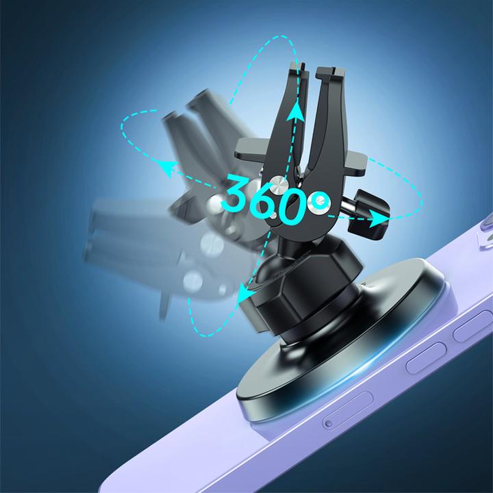 Actual product image Crong Carclip Magnetic - Magnetyczny uchwyt samochodowy MagSafe (czarny)