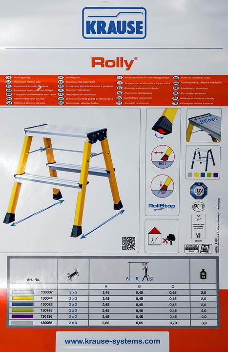 Produktbild Krause Aluminium Doppel-Klapptritt kl (Klapptritt, 75 cm)