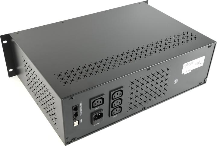 Produktbild Gembird Ups rack 19" 3.4u 1500va 4xiec 230v out iec14 in rj11 usb lcd - (Offline-) USV (1500 VA, 900 W, Standby USV)
