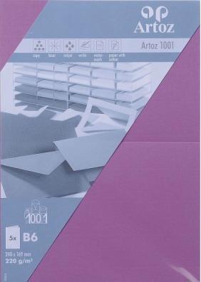 Actual product image Artoz 1001 cards elderberry (B6, 220 g/m², 5 x)