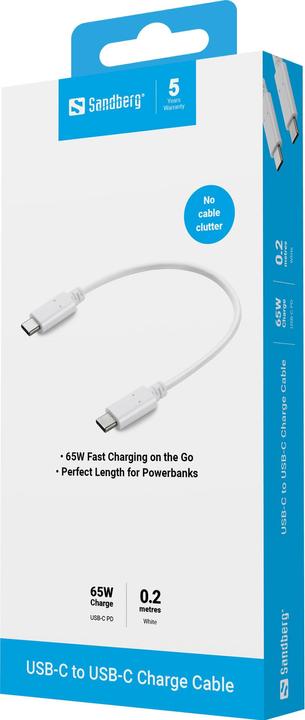 Immagine prodotto Sandberg USB C – USB C (0.20 m, USB 3.0)