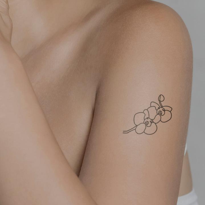 Produktbild minink Temporäres Tattoo – Zwei Orchideen