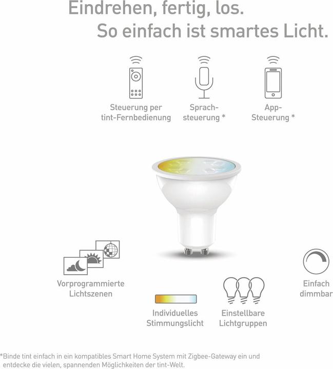 Produktbild Müller Licht GU0 LED Warm bis Kalt Reflektor (GU10, 5.40 W, 350 lm, 1 x, F)