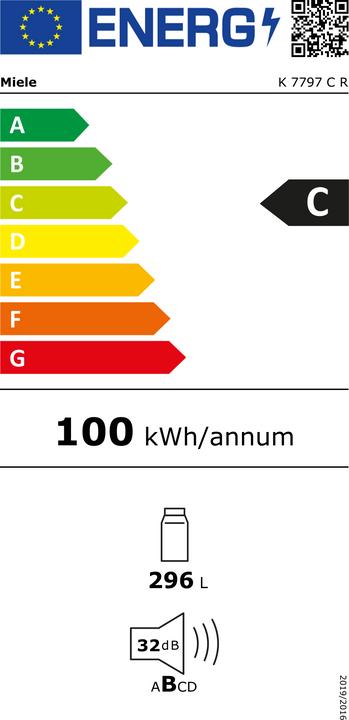 Energie-Label Miele K 7797 C R (296 l)