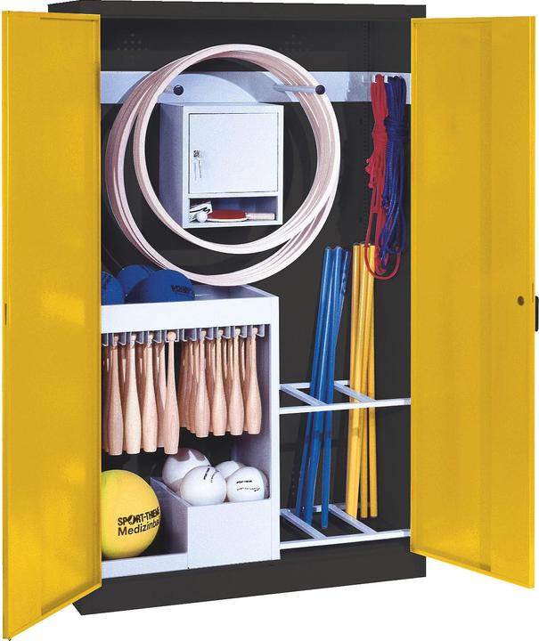Produktbild C+P Sportgeräteschrank (HxBxT 195x120x50 cm, mit Vollblech-Flügeltüren, Typ 1)