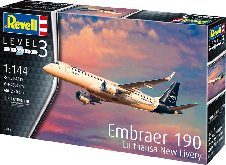 Actual product image Revell Embraer 190 Lufthansa New Livery