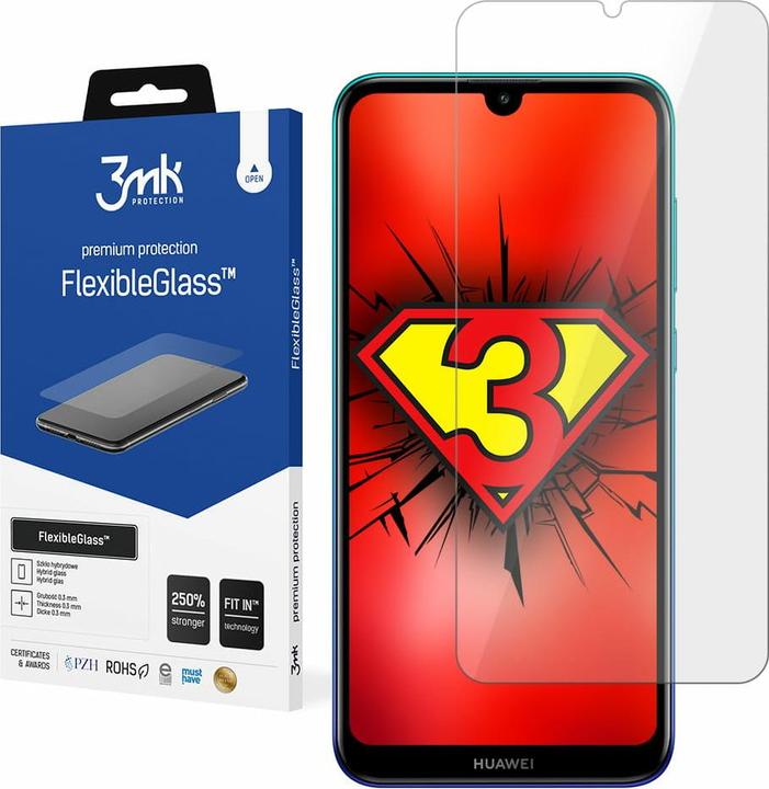 Actual product image 3MK hybrid glass Flexible 2.5D for Huawei Y7 2019 (1 Piece, Huawei Y7 (2019))