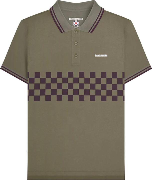 Lambretta SS25 Poloshirt Mit kontrastfarbenen Streifen