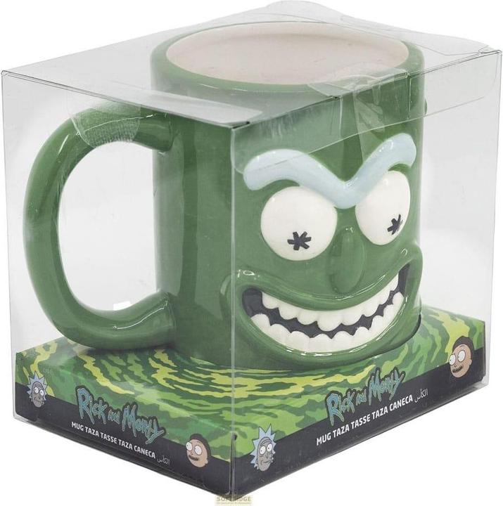 Actual product image Stor Rick & Morty 3D mug Pickle Rick 739 ml (739 ml, 1 x)