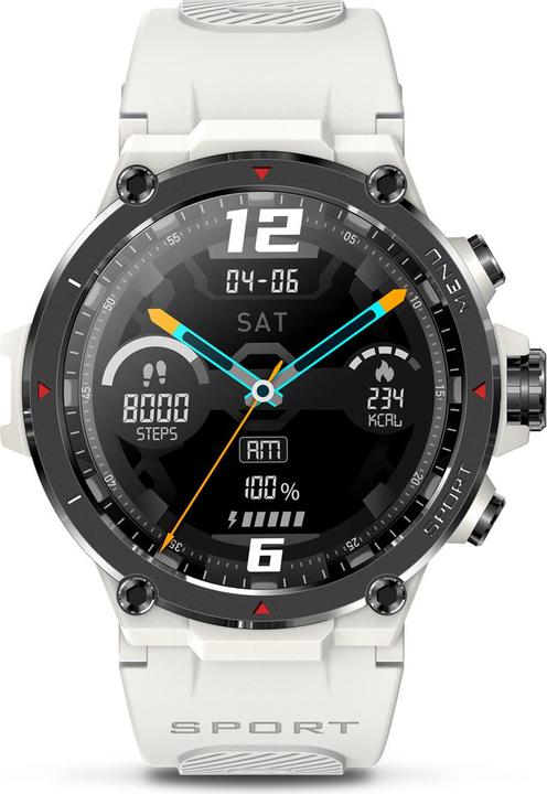 Actual product image veho Kuzo F1-S GPS Sports Smartwatch - White (46 mm)