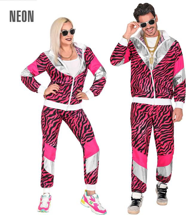 Produktbild Widmann 80er Jahre - Pinker Tiger Trainingsanzug (S)