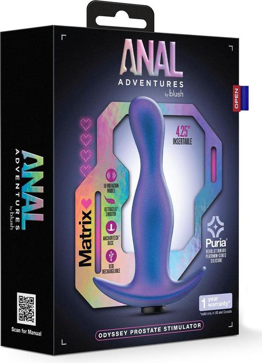 Actual product image Blush anal adventures matrix odyssey prostate stimulator space age blue