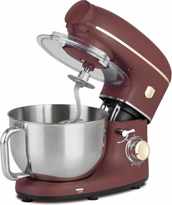 Produktbild BerlingerHaus Küchenmaschine inkl. Flischwolf, Smoothiebehälter & 3 Pasta-Aufsätze, 1500W, bordeaux (1500 W)