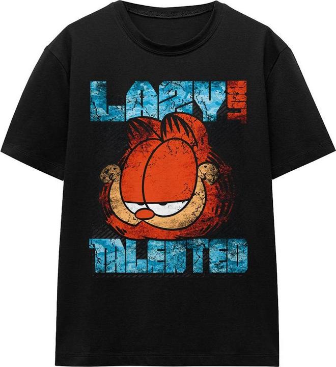 Actual product image Garfield Unisex Adult Lazy But Talented Distressed T-Shirt (XL)