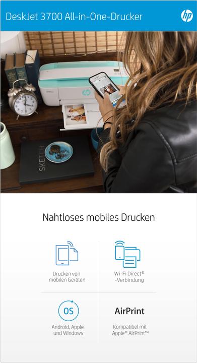 Produktbild HP DeskJet 3750 (Tintenpatrone, Farbe)