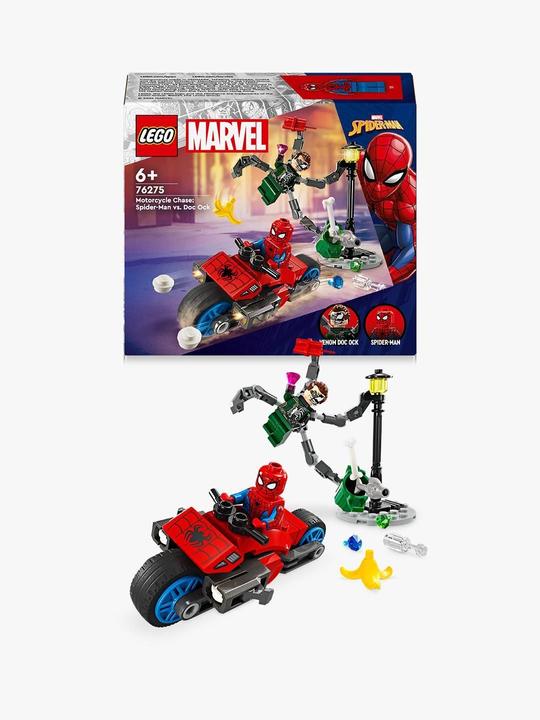 Produktbild LEGO Motorrad-Verfolgungsjagd: Spider-Man vs. Doc Ock (76275, LEGO Marvel)