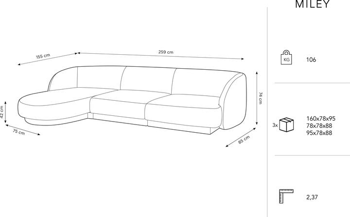 Produktbild Micadoni Miley (Ecksofa)