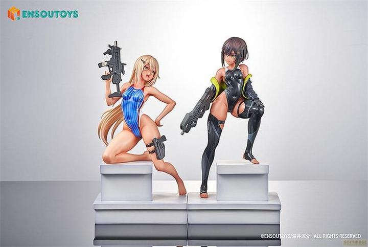 Actual product image Ensoutoys Arms Note Statue 1/7 Swim Team Bucho-chan and Kohai-chan 22 cm
