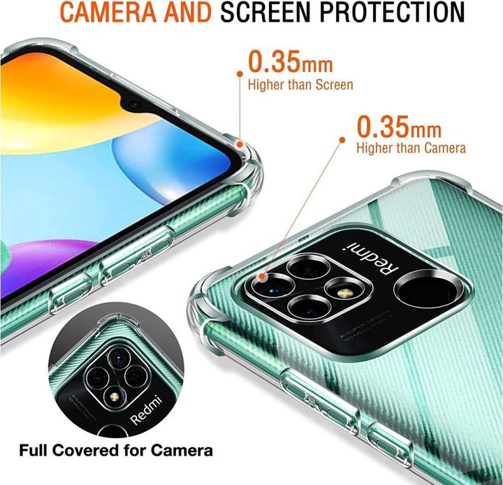 Produktbild Screenguard Xiaomi Redmi 10C Hülle Crystal Soft Airbag Bumper (Xiaomi Redmi 10C)