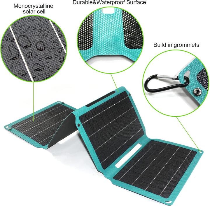Produktbild Yingguang Faltbares 36W Solarpanel-Ladegerät mit 3 Anschlüssen (36 W)