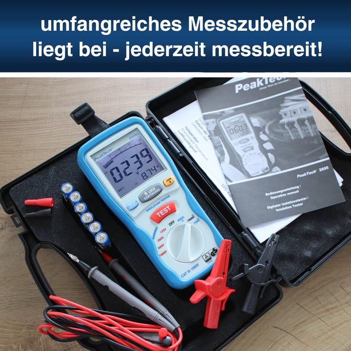 Actual product image Peaktech P 2695 Insulation measuring device