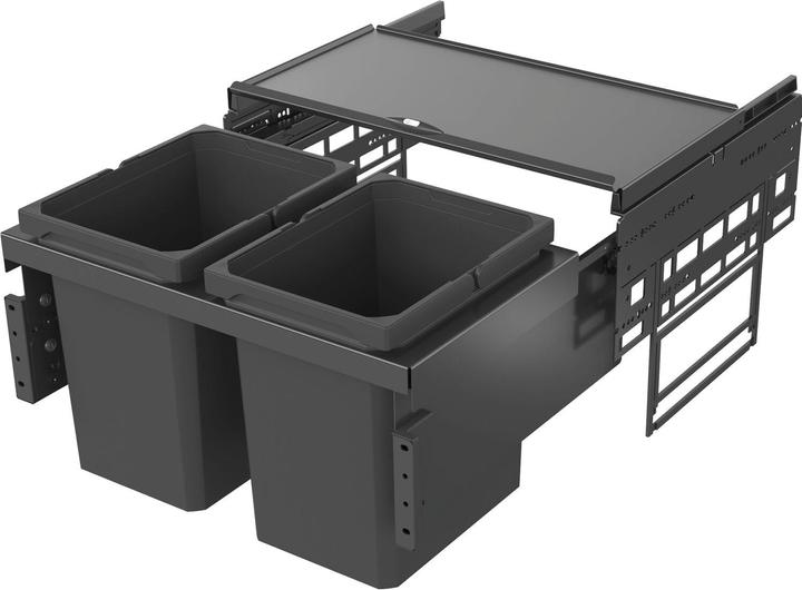 Actual product image Vauth-Sagel VS ENVI Space S waste separation system KB 600 mm 2 x 15.5 L lava grey (31 l)