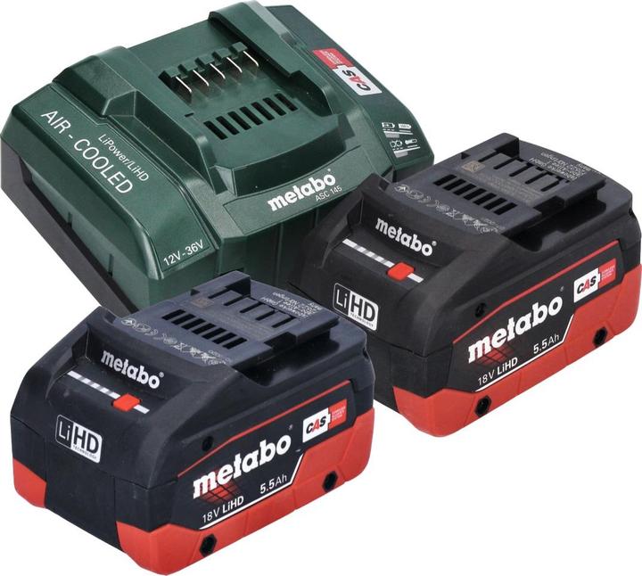 Image du produit Metabo MS 18 LTX 15 Scie à bois sans fil 18 V 15 cm 5 m/s + 2x batterie 5,5 Ah + chargeur + metaBOX (Tronçonneuse à batterie)