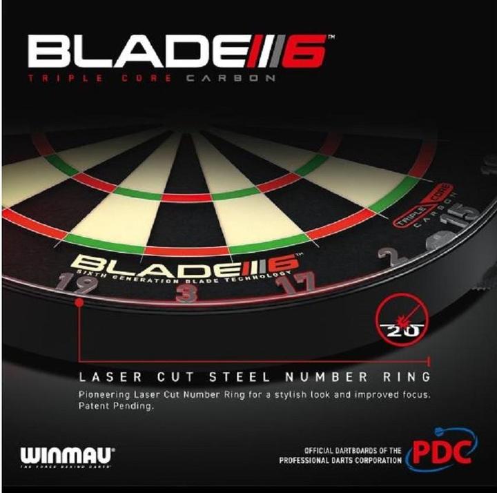 Actual product image Winmau Dartboard Blade 6 Triple Core Carbon