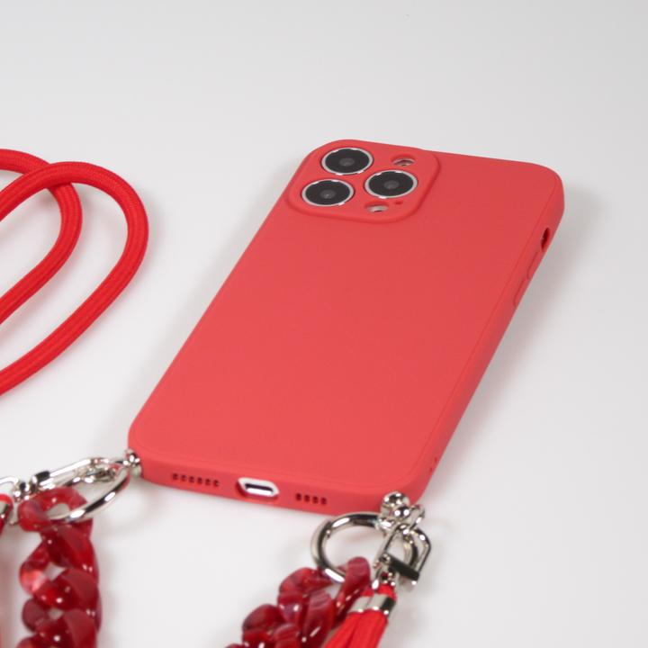 Actual product image PhoneLook Coque Gel silicone avec corde collier & chaîne de pierre décorative (Apple iPhone 13 Pro Max)
